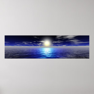 Póster Nascer do sol azul