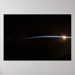 Póster Nascer do sol como visto no espaço