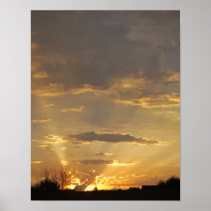 Póster Nascer do sol da manhã em Grand Forks, North
