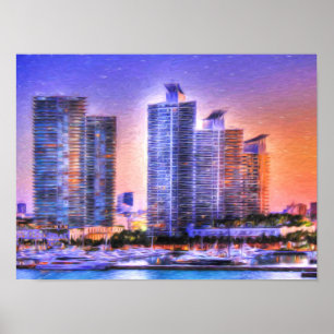 Poster Nascer do sol de Miami