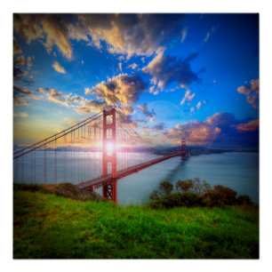 Póster Nascer do sol do Golden Gate