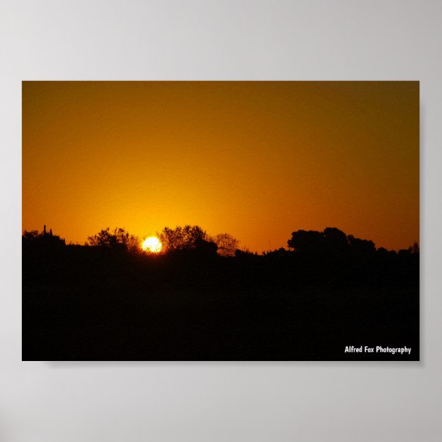 Poster Nascer do Sol Dourado (Frente)
