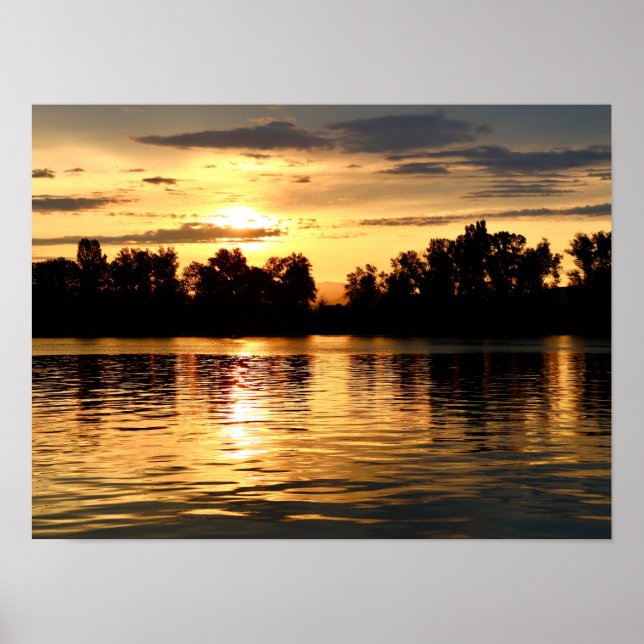 Poster Nascer do Sol Dourado (Frente)