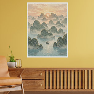 Poster Nascer do sol mágico em Raja Ampat, Indonésia