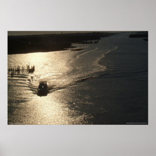 Póster Nascer do sol na via navegável intracostal -