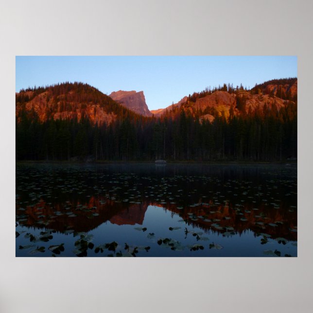 Poster Nascer do sol no lago I de Ninfh (Frente)