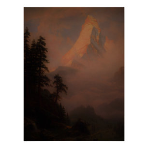 Póster Nascer do sol no Matterhornafter 1875 - 