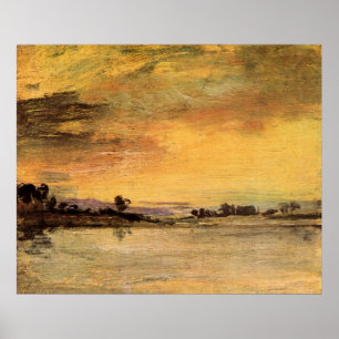 Poster Nascer do sol no rio por Joseph Mallord Turner