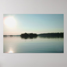 Poster Nascer do Sol Sobre o Lago Tranquilo