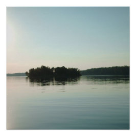 Póster Nascer do Sol Sobre o Lago Tranquilo