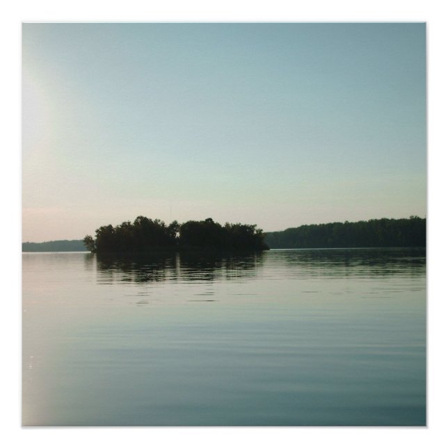 Póster Nascer do Sol Sobre o Lago Tranquilo (Frente)