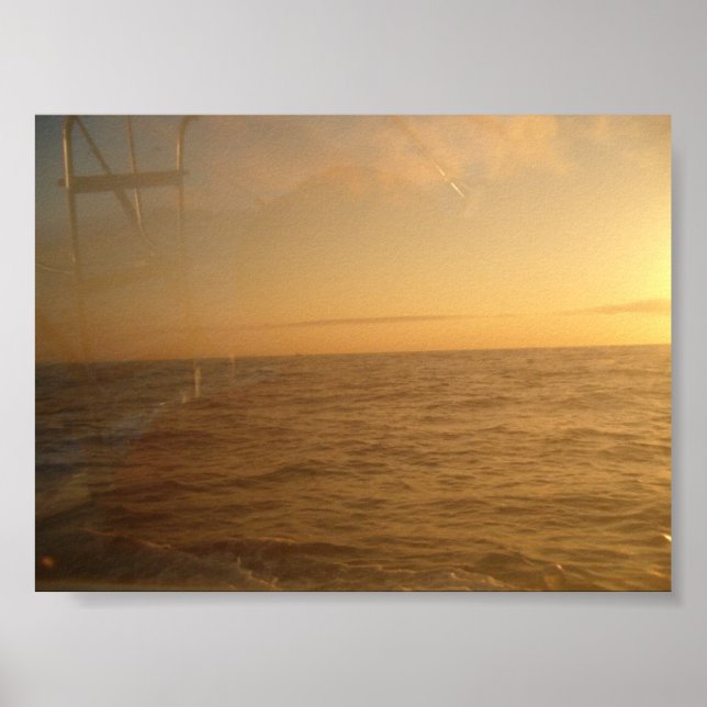 Póster nascer do sol sobre o oceano em Cabo (Frente)