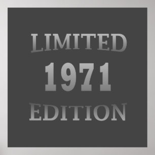 Poster Nascer em 1971 Vintage Classic