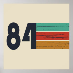 Poster nascer em 1984 presente de aniversário de 40 anos 