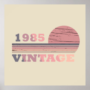 Poster nascer em 1985 presente de aniversário de 40 anos 