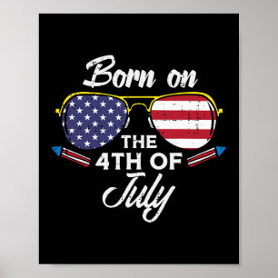 Poster Nascer Em 4 De Julho Pulga Quarto Aniversário Pa