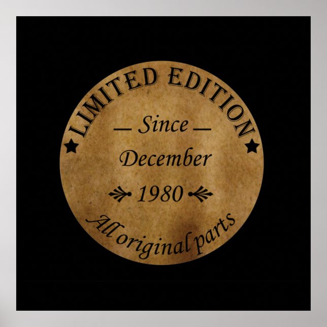 Poster nascer em dezembro de 1980 (Frente)