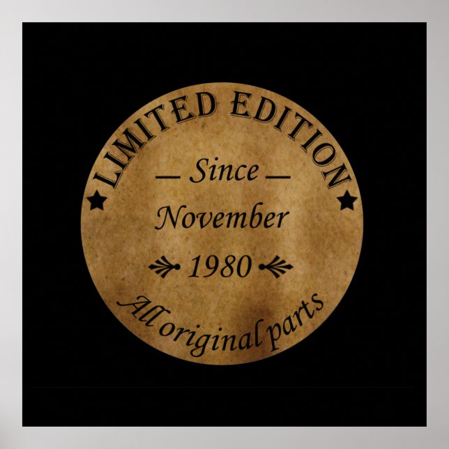 Poster nascer em novembro de 1980 (Frente)