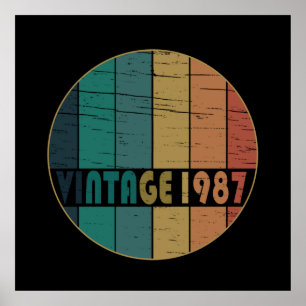 Poster nascer em presente de aniversário de 1987