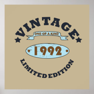 Poster nascer em presente de aniversário de 1992