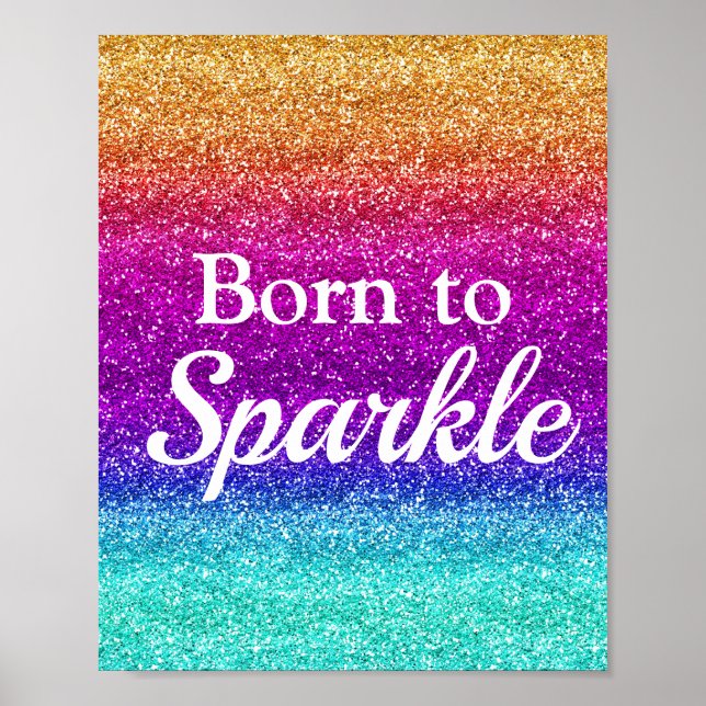 Poster Nascer Gradiente Arco-Íris para Sparkle (Frente)