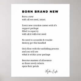 Poster Nascer Marca Novo decor de Wall Art do Poem Inspir