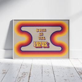 Poster Nascer na década de 1970, Milênio, geração X, ano