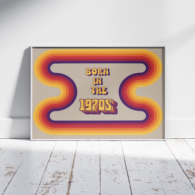 Poster Nascer na década de 1970, Milênio, geração X, ano  (Criador carregado)