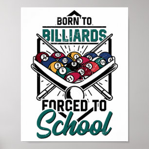 Poster Nascer Para Billaridades Forçadas Ao Jogador De Bi