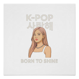 Póster ✨ Nascer para Brilhar | Hoodie K-Pop Star minimali
