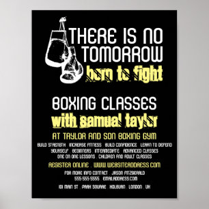 Poster Nascer Para Lutar, Boxing Club, Boxing Formador Ad