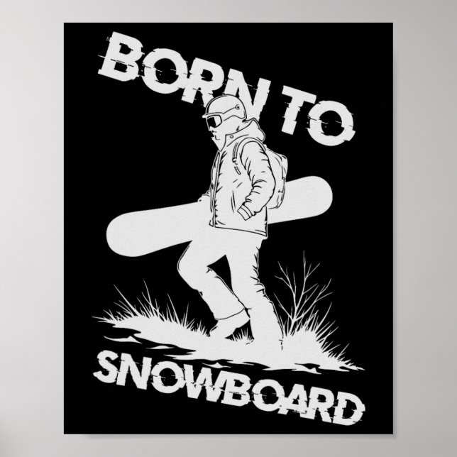 Poster Nascer Para Snowboard (Frente)