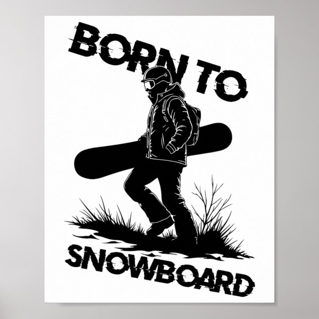 Poster Nascer para Snowboard1 (Frente)