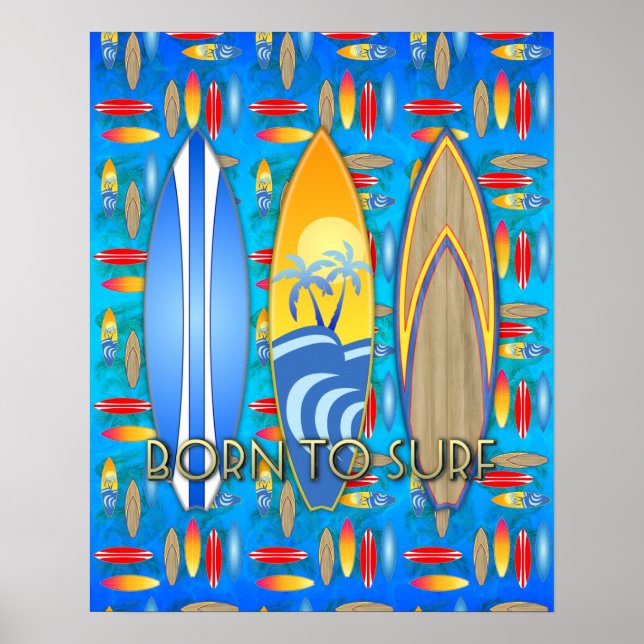 Póster Nascer Para Surf (Frente)