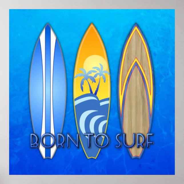 Póster Nascer Para Surf (Frente)