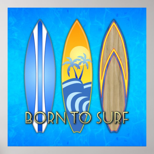 Póster Nascer Para Surf (Frente)