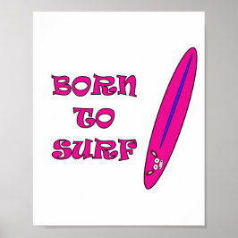 Poster Nascer para Surf Mooja Surfboard White