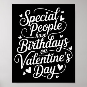 Poster Nascido Em 14 De Fevereiro Aniversário Especial Pa