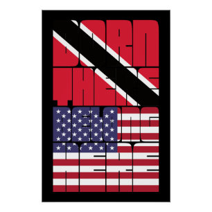 Póster Nascido em Trinidad e Tobago Pertence Americano