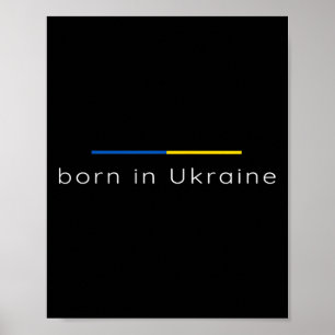 Poster Nascido na Ucrânia - Apoie o Patriotismo Ucraniano