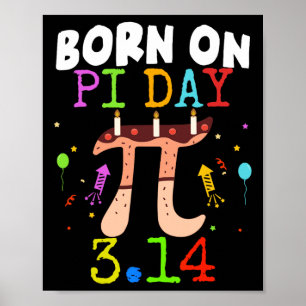 Poster Nascido no Dia do Pi Aniversário 2025 Feliz Dia do