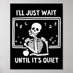 Poster Nascido no Halloween Professor Eu Vou Esperar Até