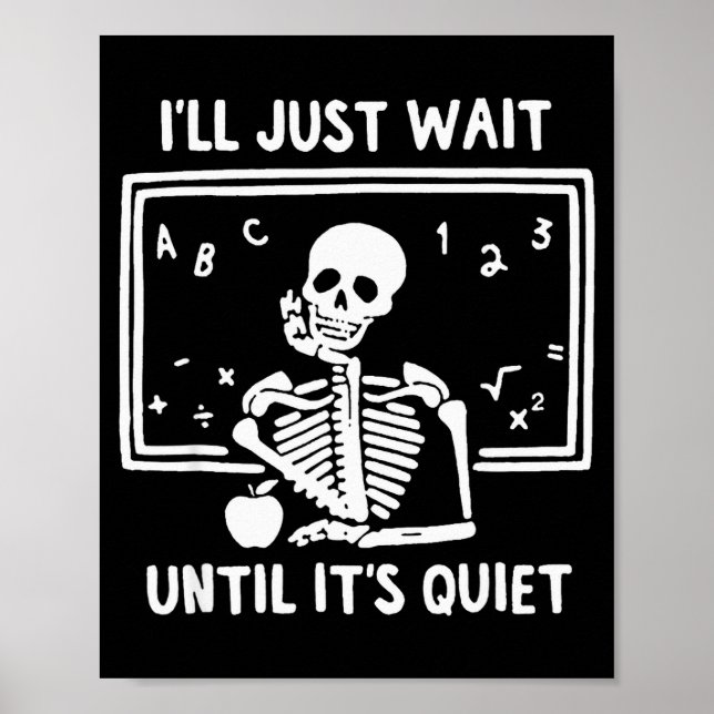 Poster Nascido no Halloween Professor Eu Vou Esperar Até  (Frente)