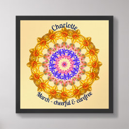 Poster Nascimento de Março - Flor Personalizado de Citaçã