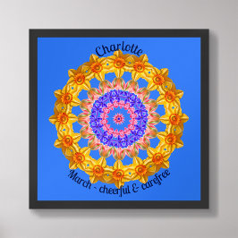 Poster Nascimento de Março - Flor Personalizado de Citaçã