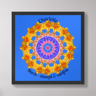 Poster Nascimento de Março - Flor Personalizado de Citaçã