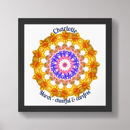 Poster Nascimento de Março - Flor Personalizado de Citaçã