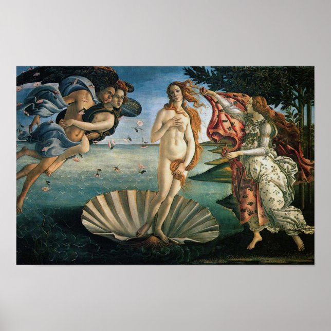 Poster Nascimento de Vênus de Botticelli (Frente)