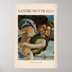 Poster Nascimento de Vênus de Botticelli Detalhe Zéfiro A
