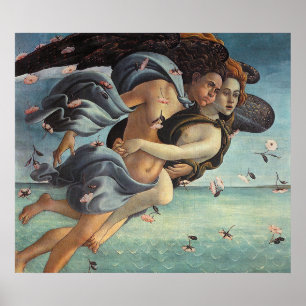 Poster Nascimento de Venus, detalhe - casal mitológico
